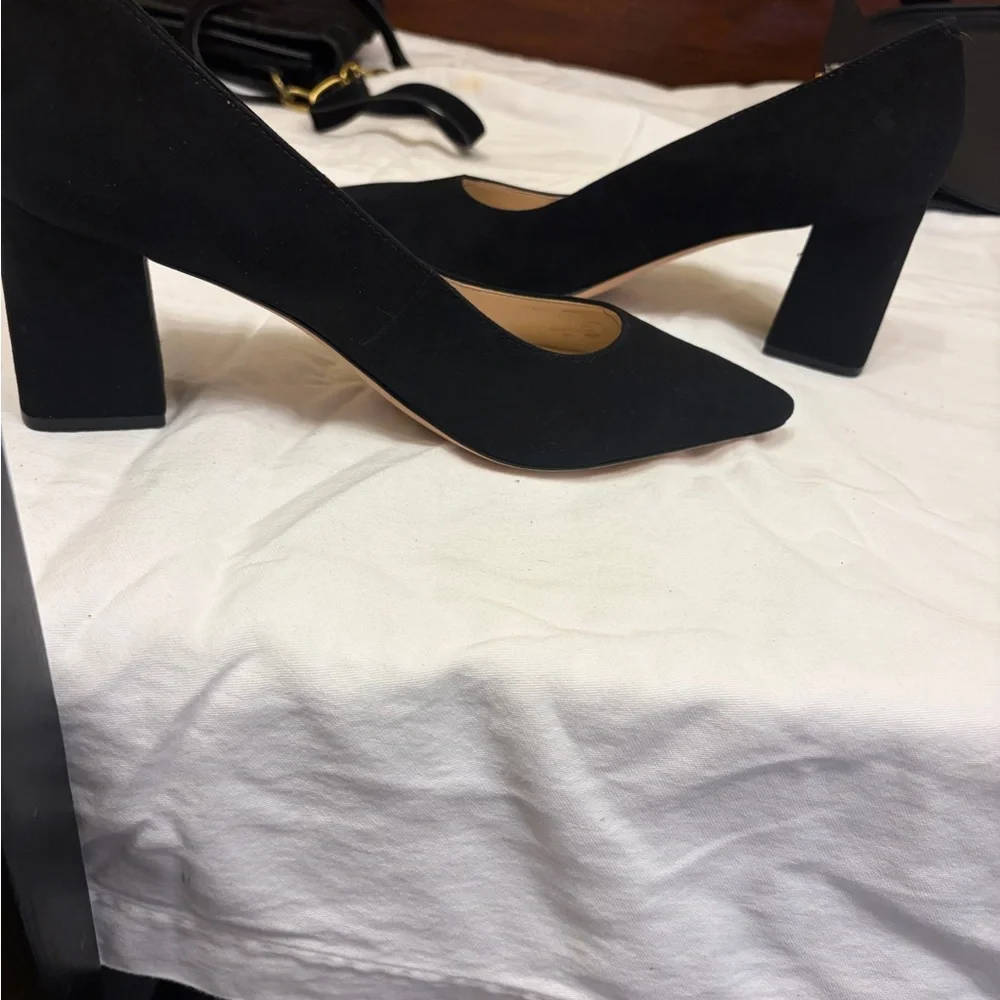 Marc Fisher Chic Black Suede Heels for Women